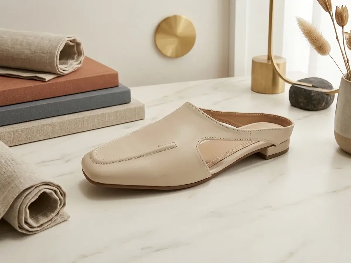 Riya Slip-On Mules — Ivory — view 1