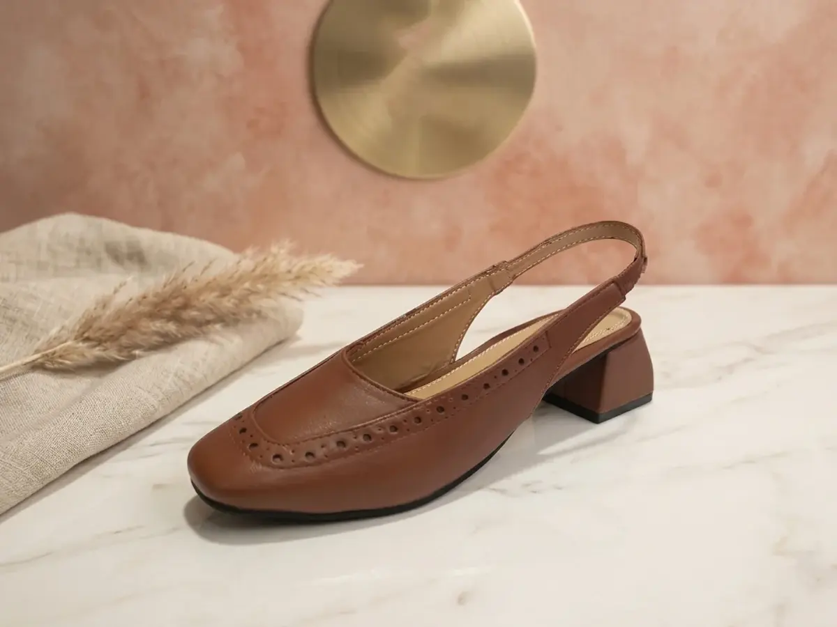 Saanjh Block Heel Sandals — Blush — view 2